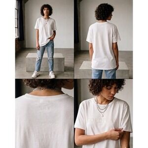 Coldplay Band Merch T-Shirt Unisex L White Crew Neck Short Sleeve Graphic Tee